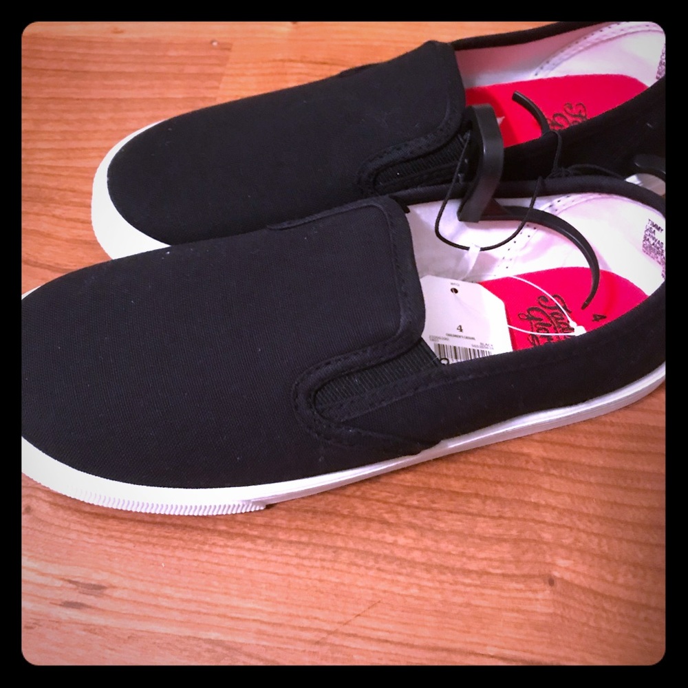 Black slip ons